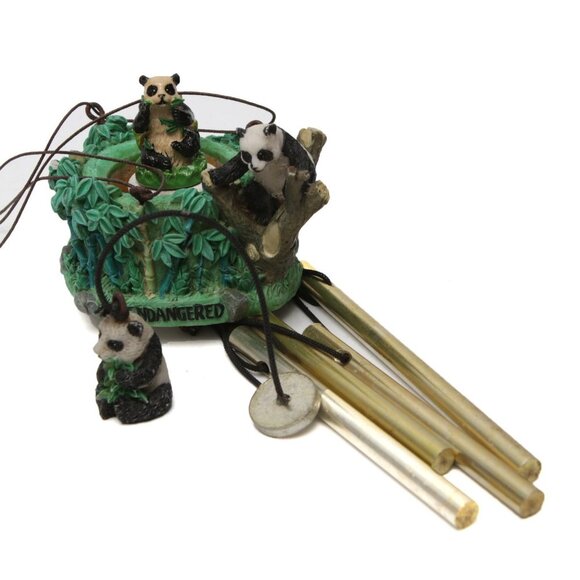 Vintage Cadona 1999 Resin Wind Chime San Diego Zoo Panda Endangered Species - Picture 4 of 6